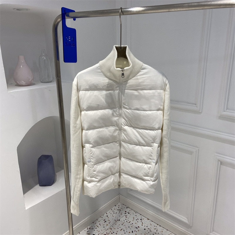 Men Stand Up Collar Down Jackets