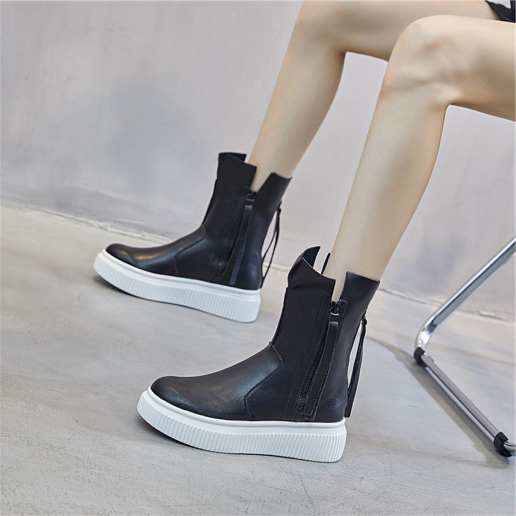 ヒップホップ ショートブーツ 個性的 フリンジ 女性