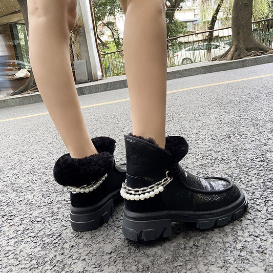 厚底ファッションシューズレディース冬用ブーツ