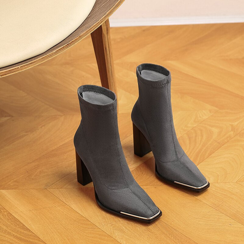 Sheep Suede Winter Warm Short Fur Women Ankle Booties