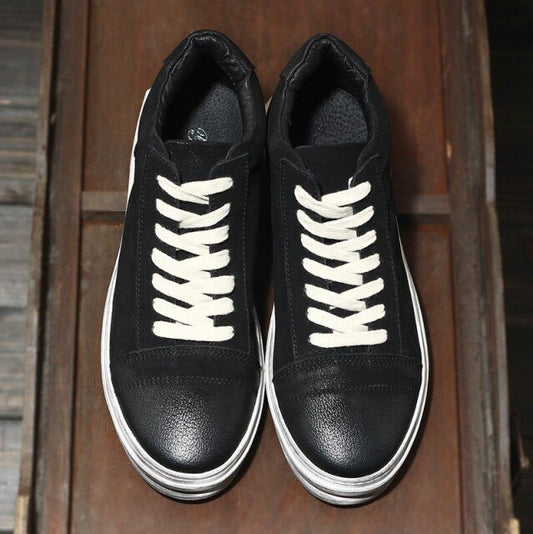 メンズ ハイトップ スニーカー ヴィンテージ レースアップ カジュアルシューズ