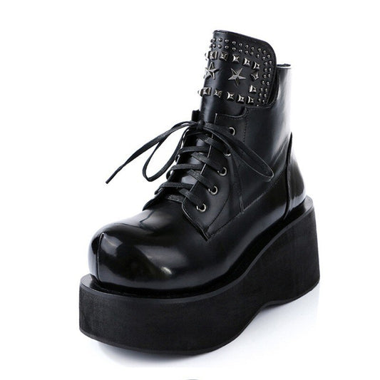 女性用ハイトップ本革乗馬ブーツ プラスサイズ