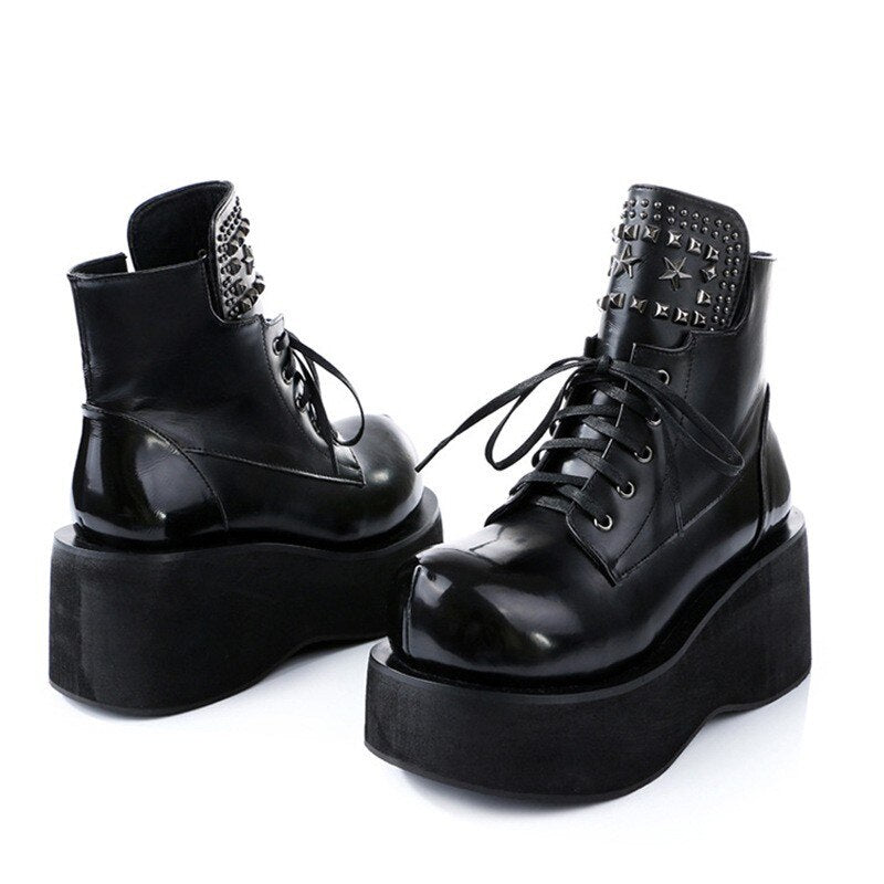 女性用ハイトップ本革乗馬ブーツ プラスサイズ