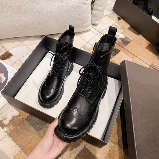 レディース 冬用 フリース裏地 暖かい モトバイカー アンクルブーツ