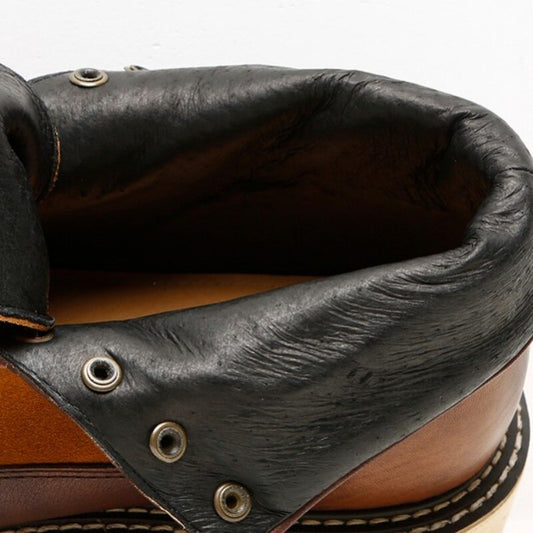 ヴィンテージ セーフティ 本革 アンクルブーツ メンズ