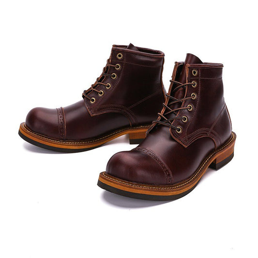 メンズ ワークシューズ ミリタリー タクティカル オートバイ 安全ブーツ