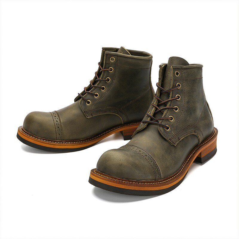 Mens Work Shoes Military Tactical Motorcycle Safety Boots