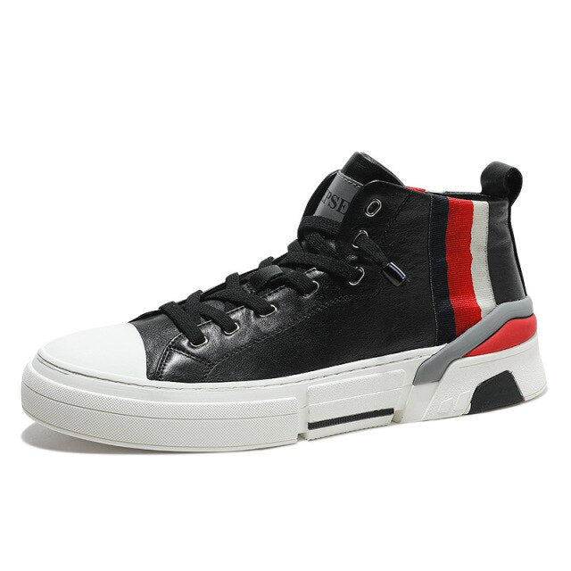 メンズ 牛革 レースアップ ラバーソール 防水 アクティブシューズ