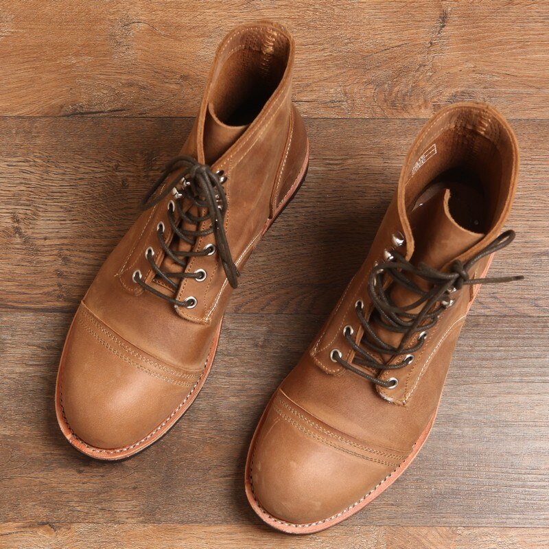 Men Outdoor Cross-Tied Cowboy Motorcycle Boots