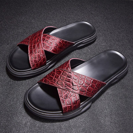 Men Leisure Buckle Strap Beach Sandals Slippers