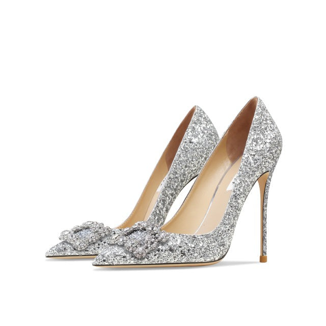 Rhinestone Sexy Buckle High Heels Shoes