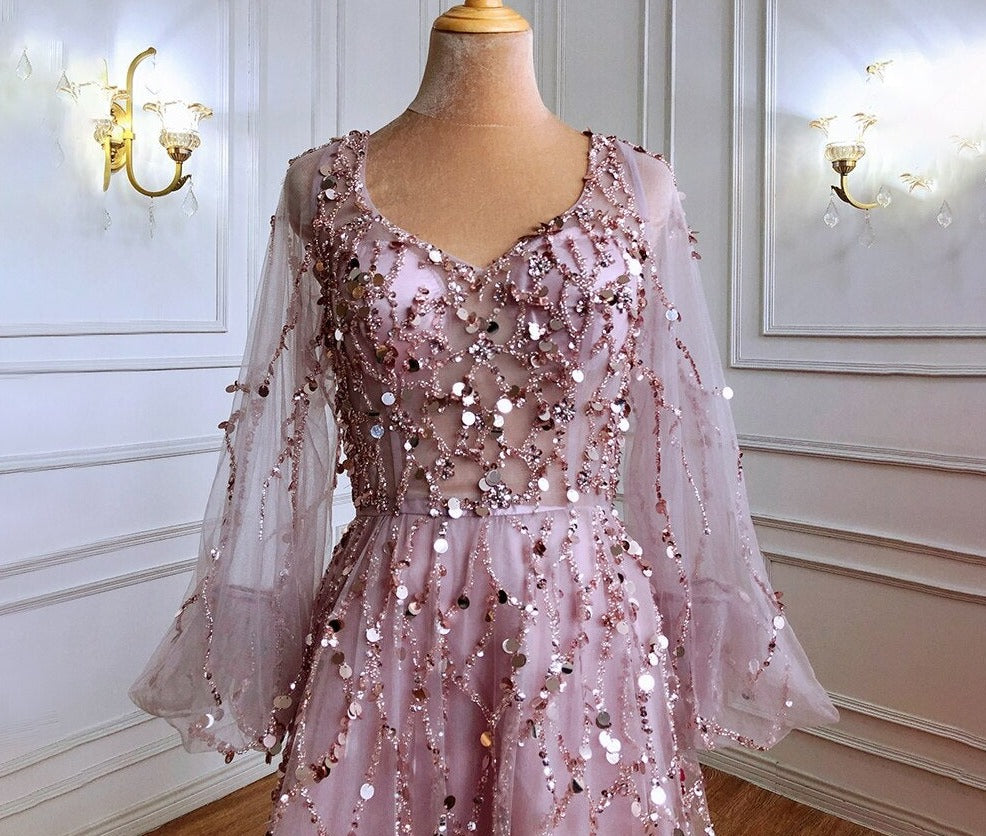 Evening Dresses Gowns A-Line Beading Sexy Formal Woman