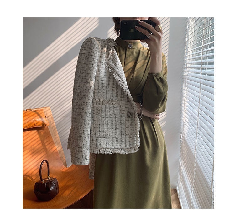 Vintage Long Sleeve Elegant Bodycon Dress Women