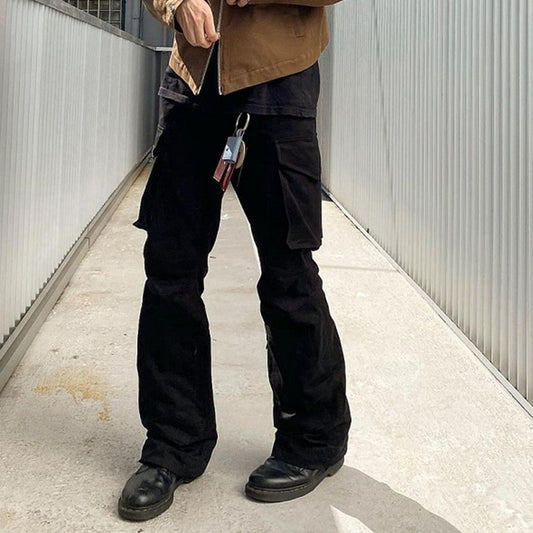 Men and Women Streetwear Cargo Pants Baggy Retro Trousers