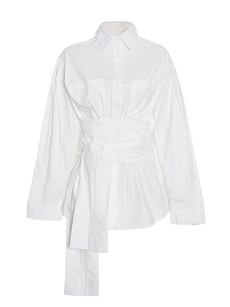 女性用ファッションシャツ ラペル 長袖 チェック柄 カラーブロック