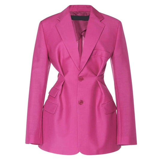 Streetwear Tunic High Waisted Women Blazer Coat