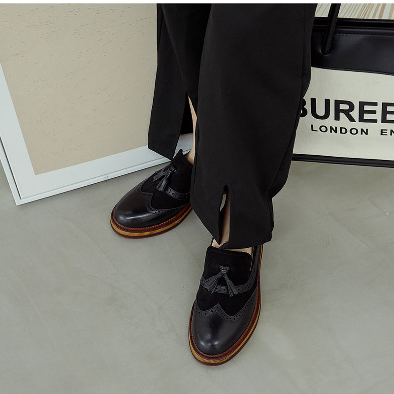 Women Genuine Leather Slip On Flats