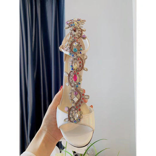 ハイヒールのロングクールレディースセクシーサンダル