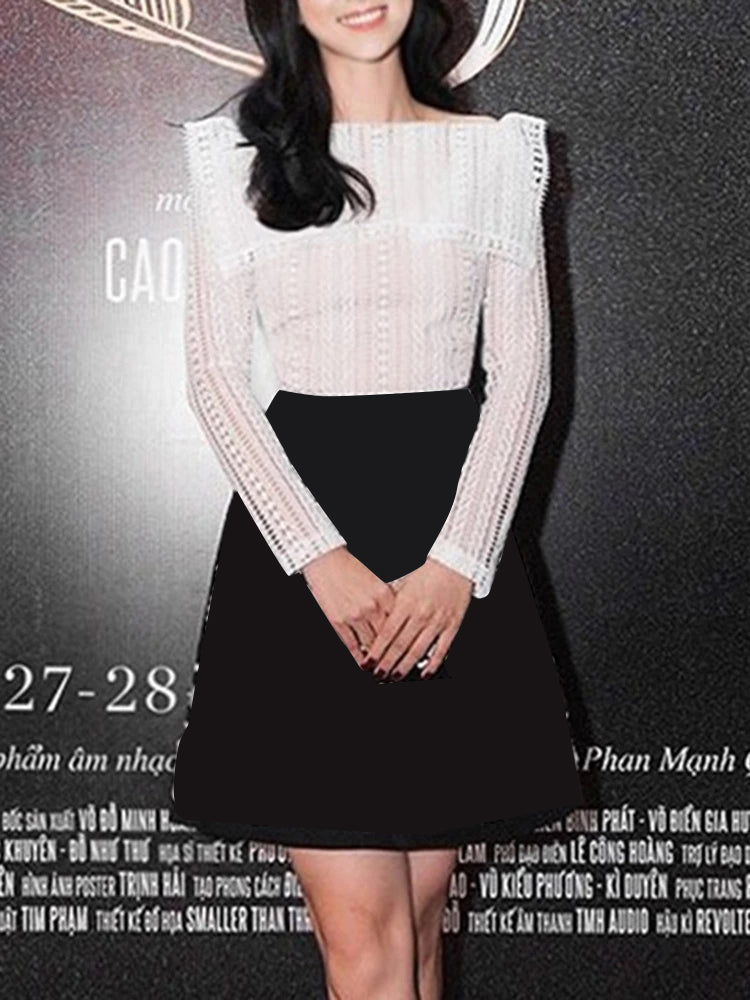 レディース カジュアル 無地 T シャツ スラッシュネック ゆったり 長袖