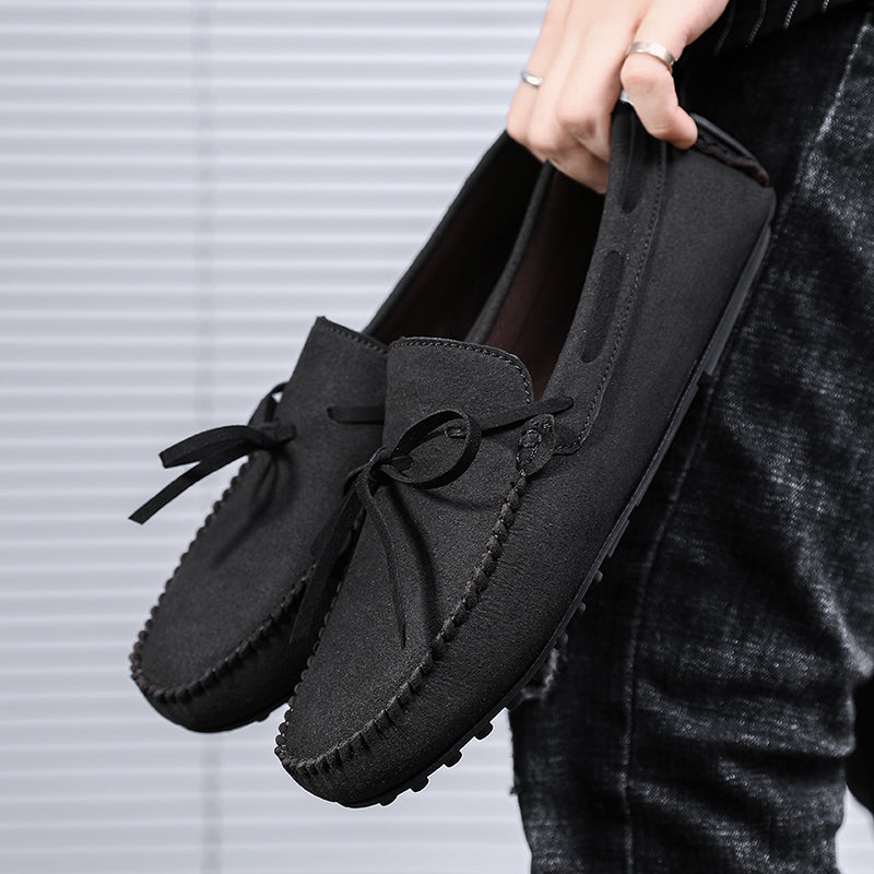 Suede Mens Loafers Luxury Brand Italian Designer Casual Shoes