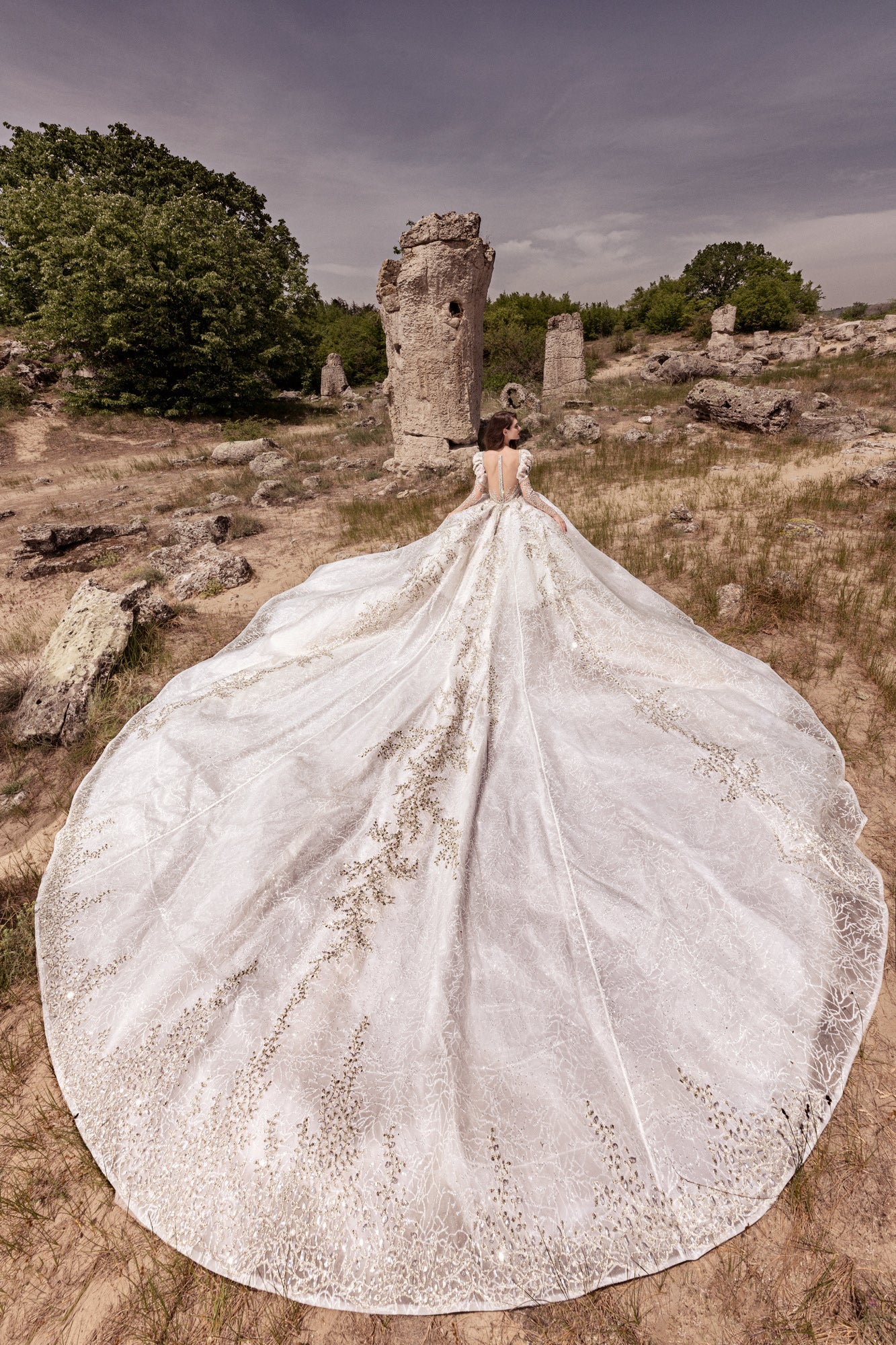 Wedding Dresses Long Sleeves Lace Appliques Beads Bridal Gowns