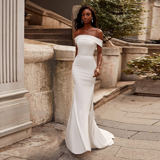 Off The Shoulder Mermaid Wedding Dress