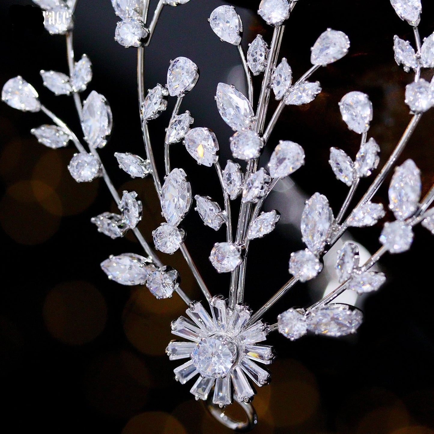 キュービックジルコニア CZ ジルコン ブライダル ウェディング ヘアバンド