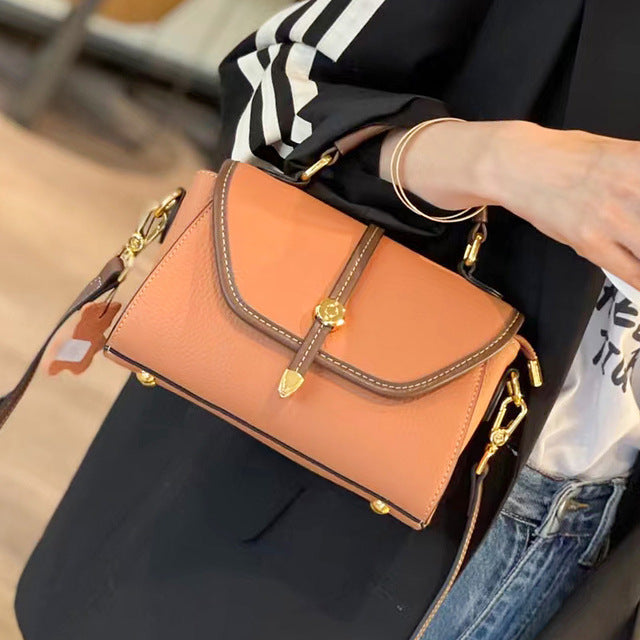 キャロットヒットカラーフラップバッグ 2ストラップ レディースショルダーバッグ