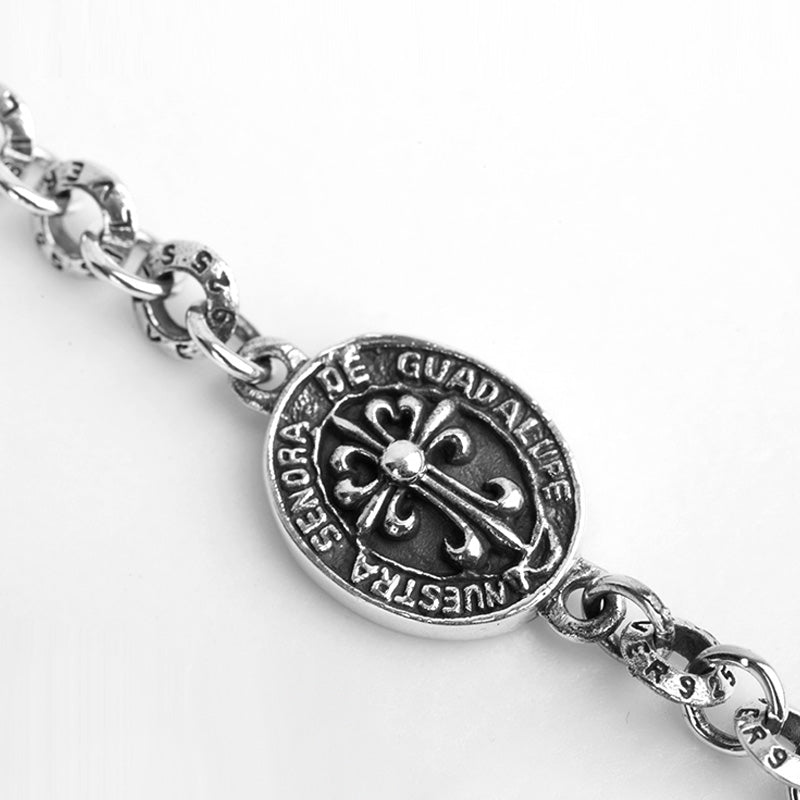 Bracelet Virgin Mary Crown Cross Unique Jewelry