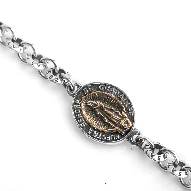 Bracelet Virgin Mary Crown Cross Unique Jewelry