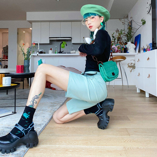 Shallow Mouth Cross Straps Increase Mary Jane Shoes