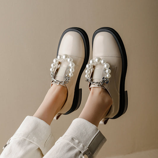 Casual Round Toe Platform Flats Slip on Woman