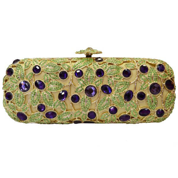long plated Gift Box ladies evening bag Gold clutch purse party women pochette bag luxury Diamond crystal Clutch Bag - LiveTrendsX
