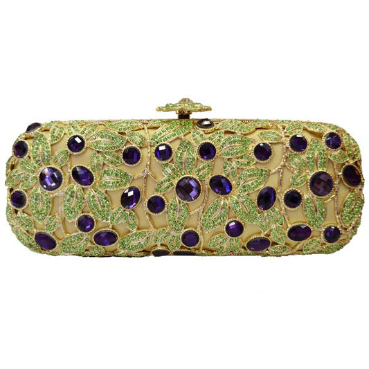 long plated Gift Box ladies evening bag Gold clutch purse party women pochette bag luxury Diamond crystal Clutch Bag - LiveTrendsX
