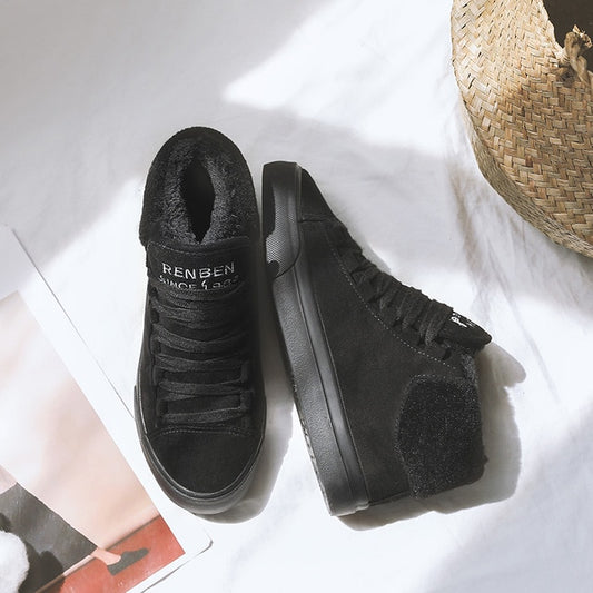 Plush Women Warming Boots Suede Outdoor Winter Feather Casual Shoes Durable Female Snow Boots Footwear zapotos mujer - LiveTrendsX