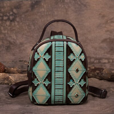 New retro cowhide women's shoulder bag casual leather multi-purpose small backpack shoulder bag - LiveTrendsX