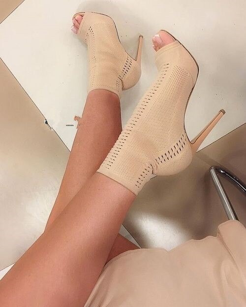 New Design Women Fashion Open Toe Cut-out High Heel Ankle Boots Sexy Bandage Short Boots Thin Heel Boots Dress Shoes - LiveTrendsX