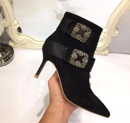 New Style Classic Fashion Design Woman Ankle Boots High Heels Women Genuine Leather Boots High Quality Pumps Shoes - LiveTrendsX