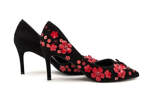 red shoes, real leather sandals ,fashion style,cow leather - LiveTrendsX