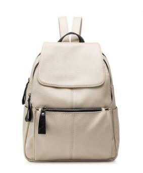 Backpack Female Genuine Cow Leather Women Knapsack Zipper Trendy Ladies Shoulder Bag Classic Women Travel Bag Daily new hot - LiveTrendsX