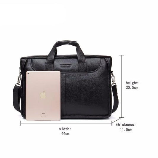 New Fashion Genuine Leather Men Bag Famous Brand Shoulder Bag Messenger Bags Causal Handbag Laptop Briefcase Male - LiveTrendsX
