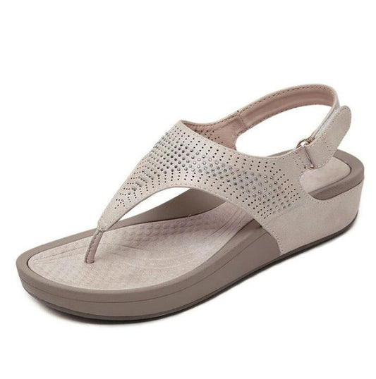 Summer Wedge Rhinestone Women Sandals Open Toe Gladiator Sandals Women Casual Women Platform Sandals Beach flipflops - LiveTrendsX