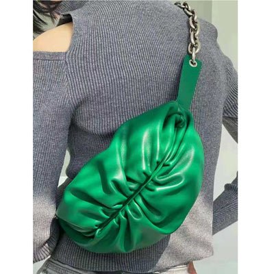 Small chest packs chains crossbody bags cow leather - LiveTrendsX