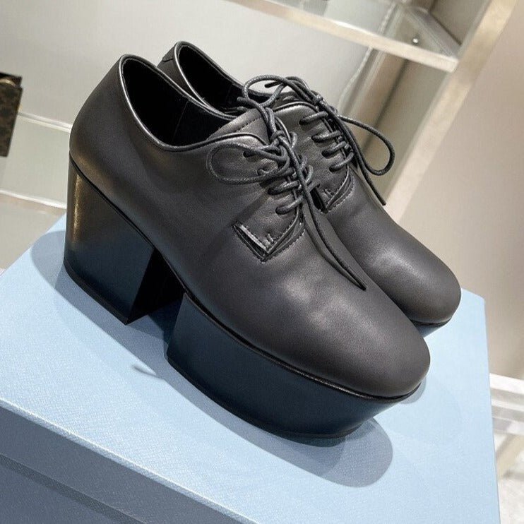 Thick Sole Casual Shoes Chunky High Heels Lady Pumps - LiveTrendsX