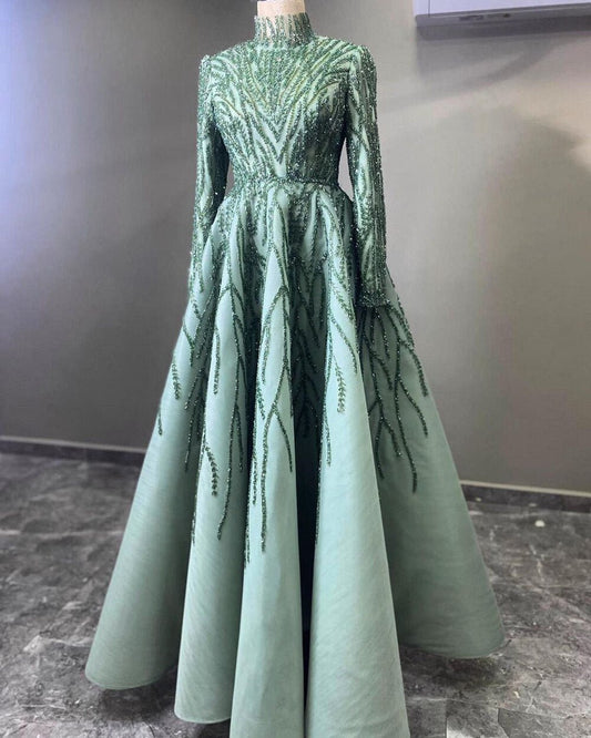 Women Arabic Style Organza Evening Dresses 2022 - LiveTrendsX