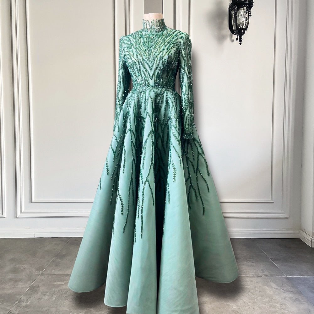 Women Arabic Style Organza Evening Dresses 2022 - LiveTrendsX