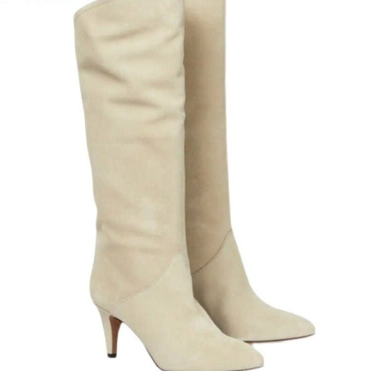 Women Fashion Slip On Mid Calf Boots - LiveTrendsX