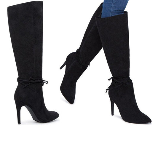Women High Heels Party Shoes Black Winter Boots - LiveTrendsX