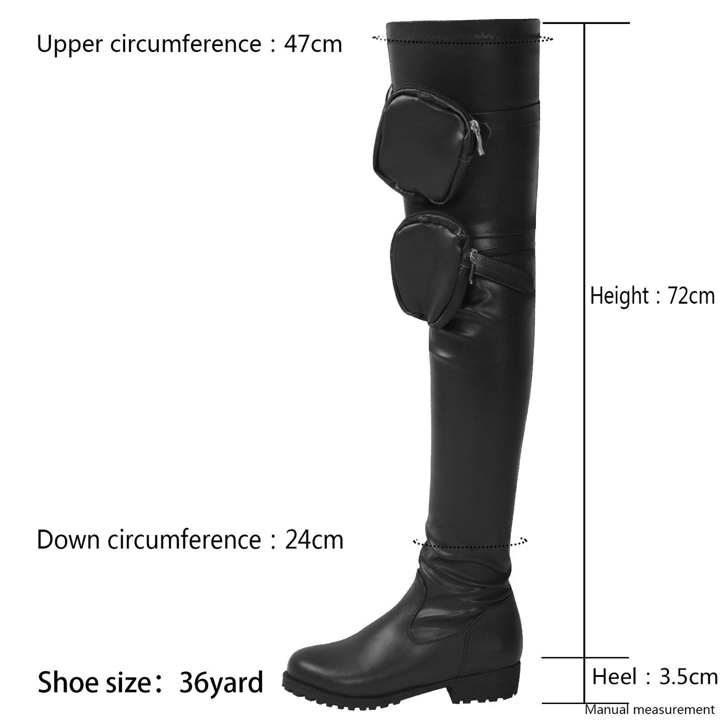 Women High Heels Shoes Winter Leather Long Boots - LiveTrendsX