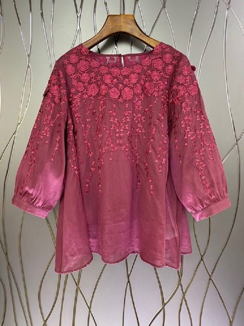 Women O - Neck Casual Loose Tops Blouse - LiveTrendsX